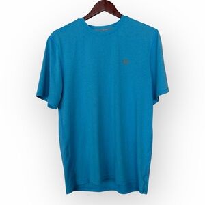 Champion Mens Medium Performance Vapor Heather Blue Athletic Gym Tee Shirt‎